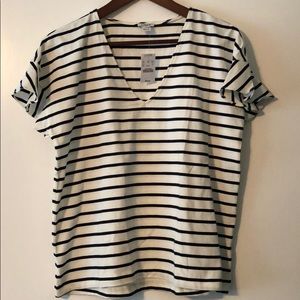 Jcrew factory nautical flair sleeve stripe tee